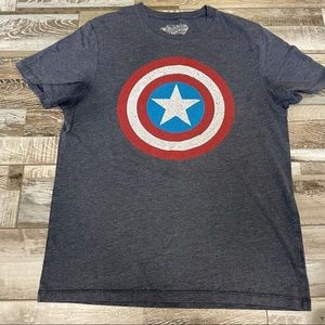 Captain America Shirt by Old Navy Collectibilitees Small